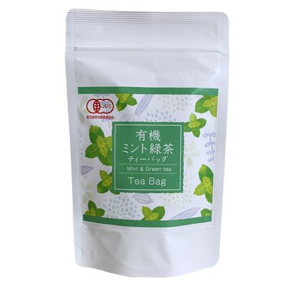 有機ミント緑茶ﾃｨｰﾊﾞｯｸﾞ